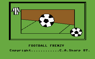 Football Frenzy screenshot 2 for Commodore 64